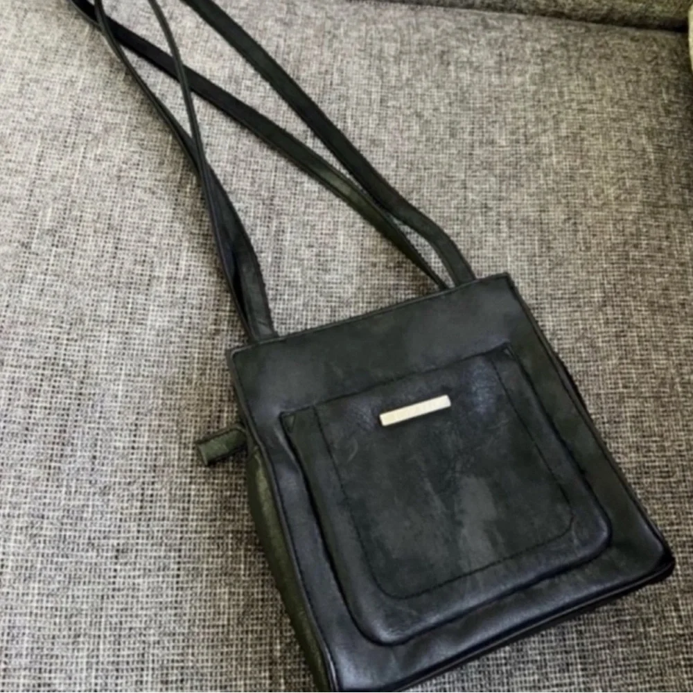 Rosetti Black Leather Mini Shoulder Bag